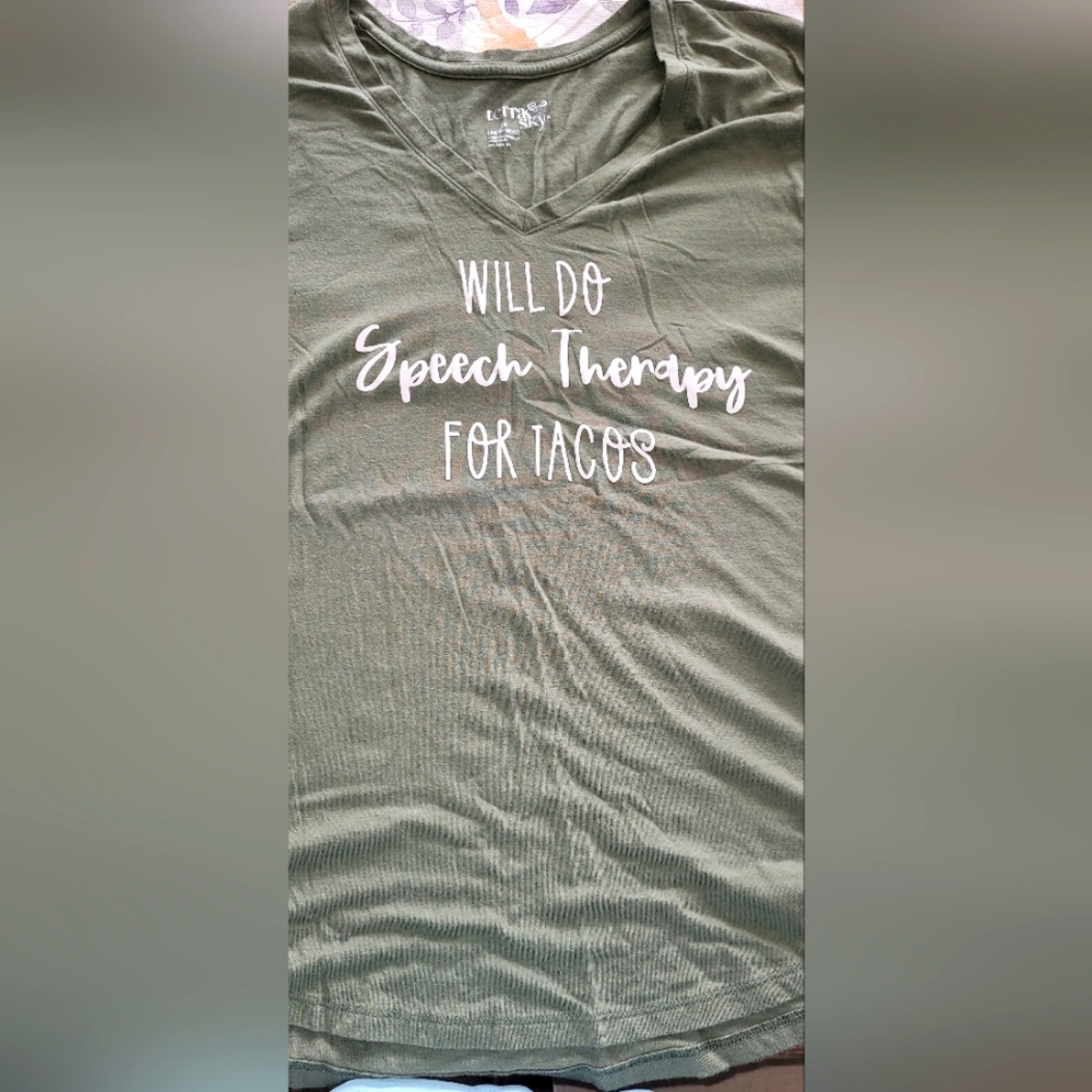 Green Graphic Tee with Fun Text
